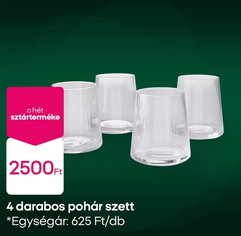 4 darabos pohár szett