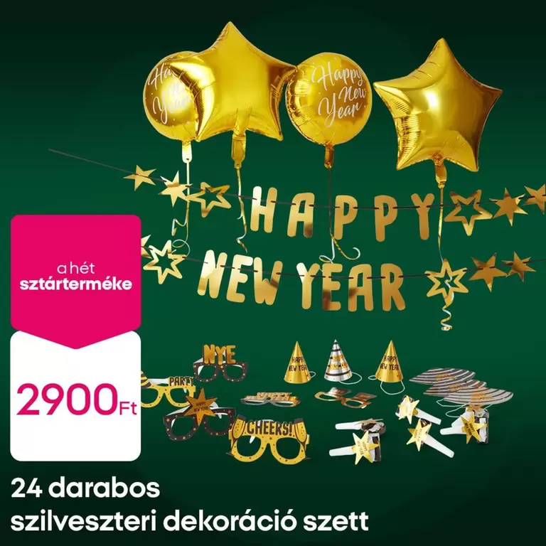 szilveszteri dekoráció szett