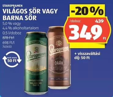 VILÁGOS SÖR VAGY BARNA SÖR