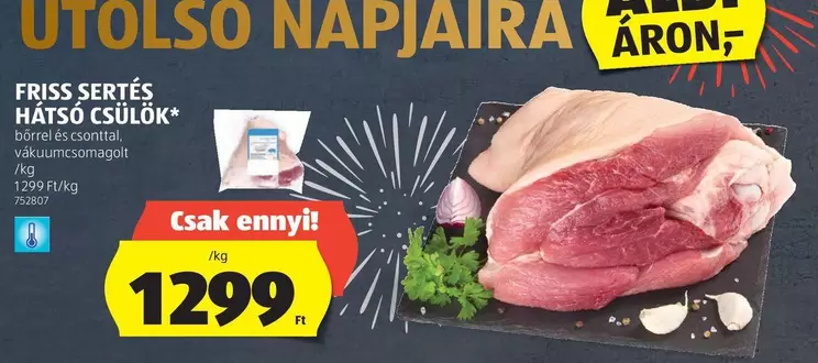 FRISS SERTÉS HÁTSÓ CSÜLÖK