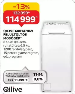 600147869 FELÜLTÖLTŐS MOSÓGÉP