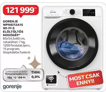 Gorenje - WPNEI72A1S WI-FI-S ELÖLTÖLTŐS MOSÓGÉP