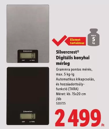 Digitális konyhai mérleg