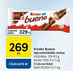 Kinder - Bueno tejcsokoládés ostya