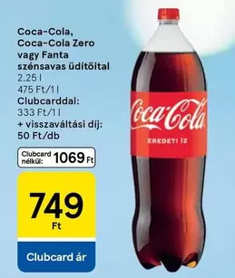 Coca Cola - Coca-Cola, Coca-Cola Zero vagy Fanta szénsavas üdítőital