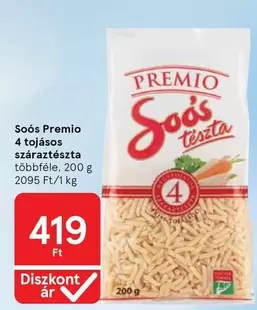 Soós Premio 4 tojásos száraztészta