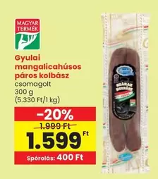 mangalicahúsos páros kolbász