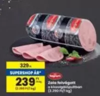 Zala felvágott a kiszolgálópultban