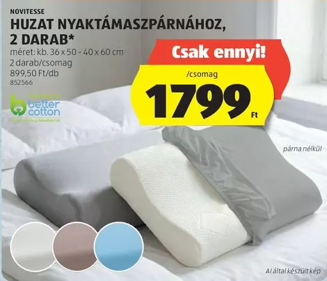 HUZAT NYAKTÁMASZPÁRNÁHOZ, 2 DARAB