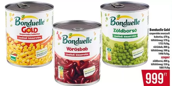 Zöldborsó, Vörösbab, GOLD