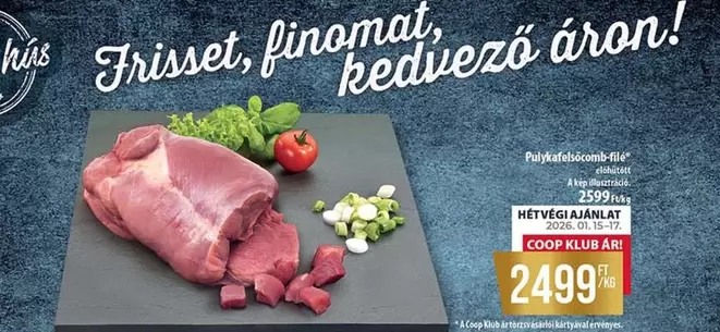 Pulykafelsőcomb-filé