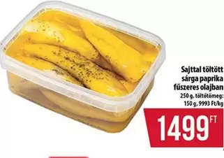 Paprika - Sajttal töltött sárga paprika