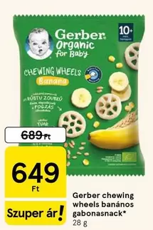 chewing wheels banános gabonasnack