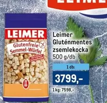 Gluténmentes zsemlekocka