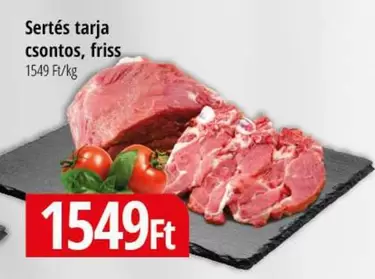 Sertés tarja csontos, friss