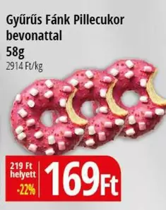 Gyűrűs Fánk Pillecukor bevonattal