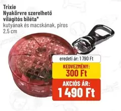 Nyakörvre szerelhető világítós biléta