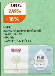 Babysanft nedves törlőkendő