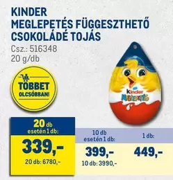 Kinder - MEGLEPETÉS FÜGGESZTHETŐ CSOKOLÁDÉ TOJÁS