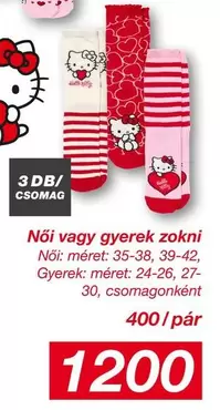 Női vagy gyerek zokni