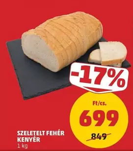 SZELETELT FEHÉR KENYÉR