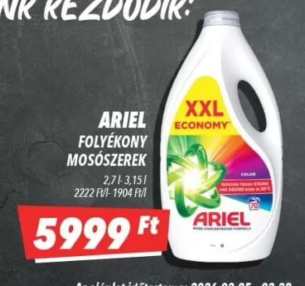 Ariel - FOLYÉKONY MOSÓSZEREK