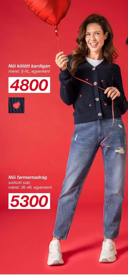 Női kötött kardigán, Női farmernadrág