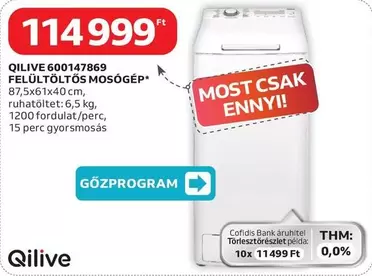 600147869 FELÜLTÖLTŐS MOSÓGÉP