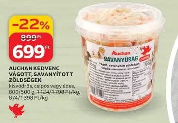 VÁGOTT, SAVANYÍTOTT ZÖLDSÉGEK