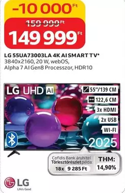 Lg - 55UA73003LA 4K AISMART TV