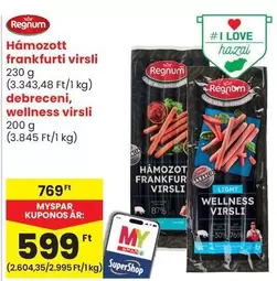 frankfurti virsli, debreceni, wellness virsli