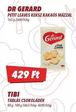 PETIT LEAVES KEKSZ KAKAÓS MÁZZAL