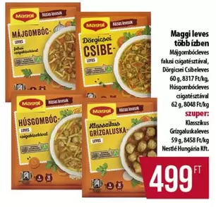 Maggi leves több ízben