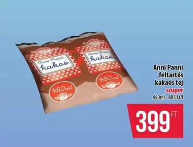 féltartós kakaós tej