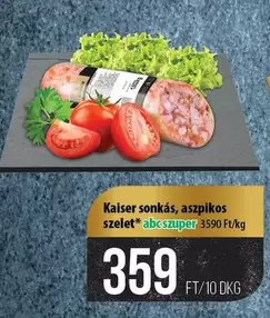 Kaiser sonkás, aszpikos szelet