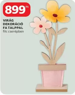 VIRÁG DEKORÁCIÓ FA TALPPAL