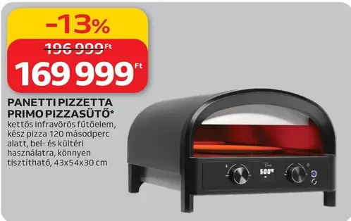 PIZZETTA PRIMO PIZZASÜTŐ