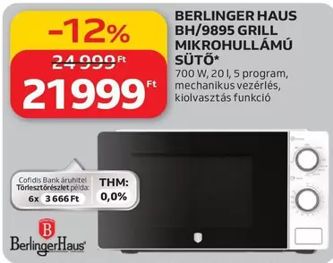 BH/9895 GRILL MIKROHULLÁMÚ SÜTŐ