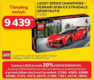 Lego - SPEED CHAMPIONS-FERRARI SF90 XX STRADALE SPORTAUTÓ 77254