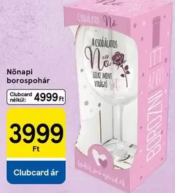 Nőnapi borospohár