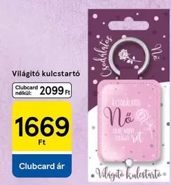 Világító kulcstartó