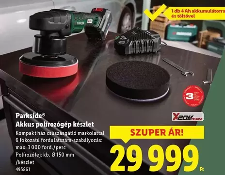 Akkus polírozógép készlet