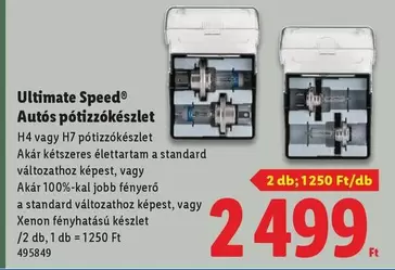 Autós pótizzókészlet H4 vagy H7 pótizzókészlet