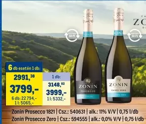 Prosecco -  1821,  Zero