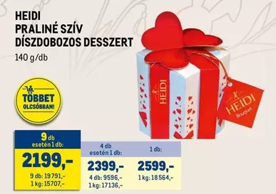 PRALINÉ SZÍV DÍSZDOBOZOS DESSZERT