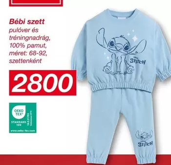 Stitch - Bébi szett pulóver és tréningnadrág