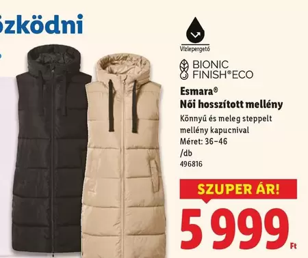 Női hosszított mellény