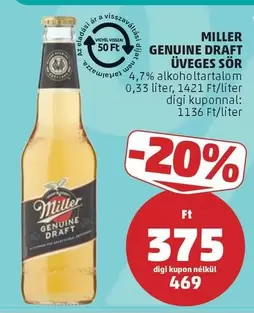 GENUINE DRAFT ÜVEGES SÖR