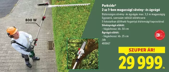 2 az 1-ben magassági sövény- és ágvigė