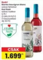 Bodri Száraz fehérbor, Bodri Rozé Rock